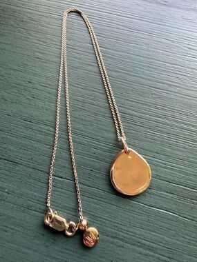 Monica Vinader Petal Charm Pendant and Chain Necklace 18k Rose Gold Vermeil